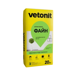 Суперфинишная полимерная шпатлевка Vetonit Файн, 20 кг