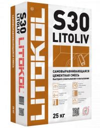 Самовыравнивающая смесь Litokol LitoLiv S30 для пола, 25 кг